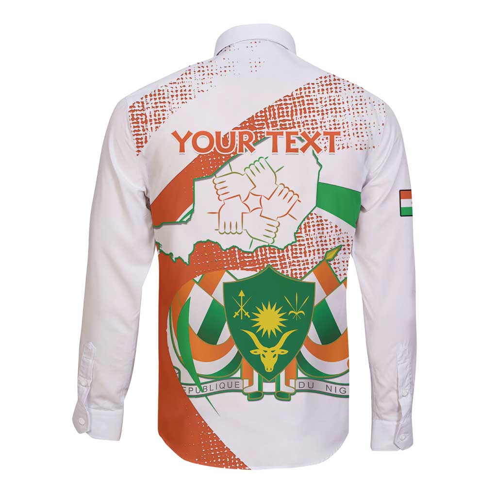 Personalised Niger Long Sleeve Button Shirt 1960 Jamhuriyar Nijar Independence Day