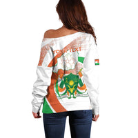 Personalised Niger Off Shoulder Sweater 1960 Jamhuriyar Nijar Independence Day