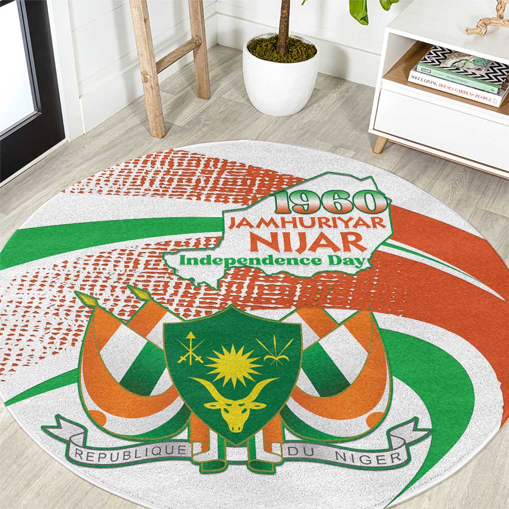 Niger Round Carpet 1960 Jamhuriyar Nijar Independence Day