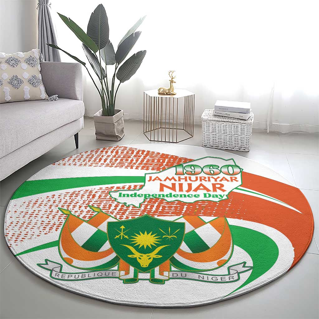 Niger Round Carpet 1960 Jamhuriyar Nijar Independence Day