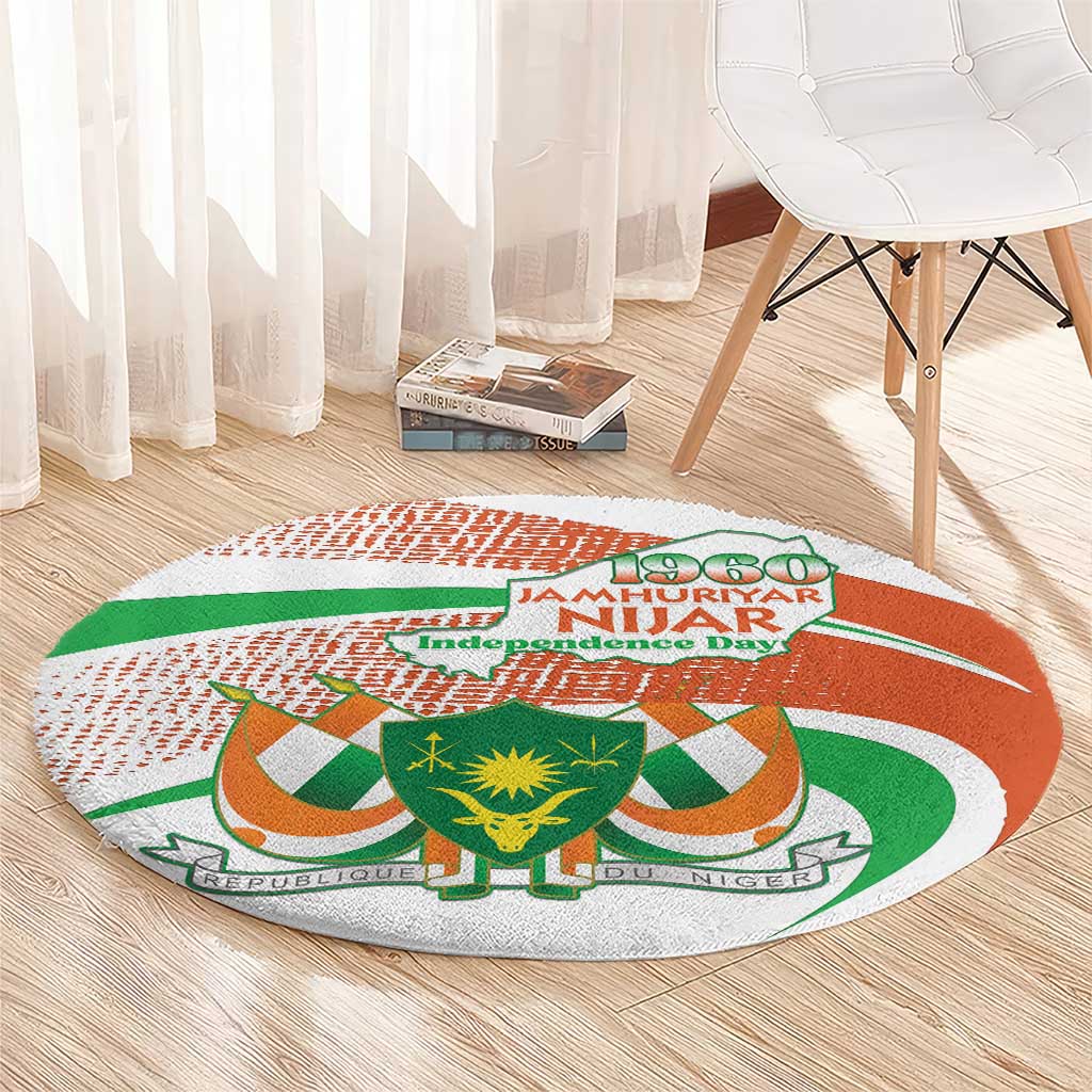 Niger Round Carpet 1960 Jamhuriyar Nijar Independence Day