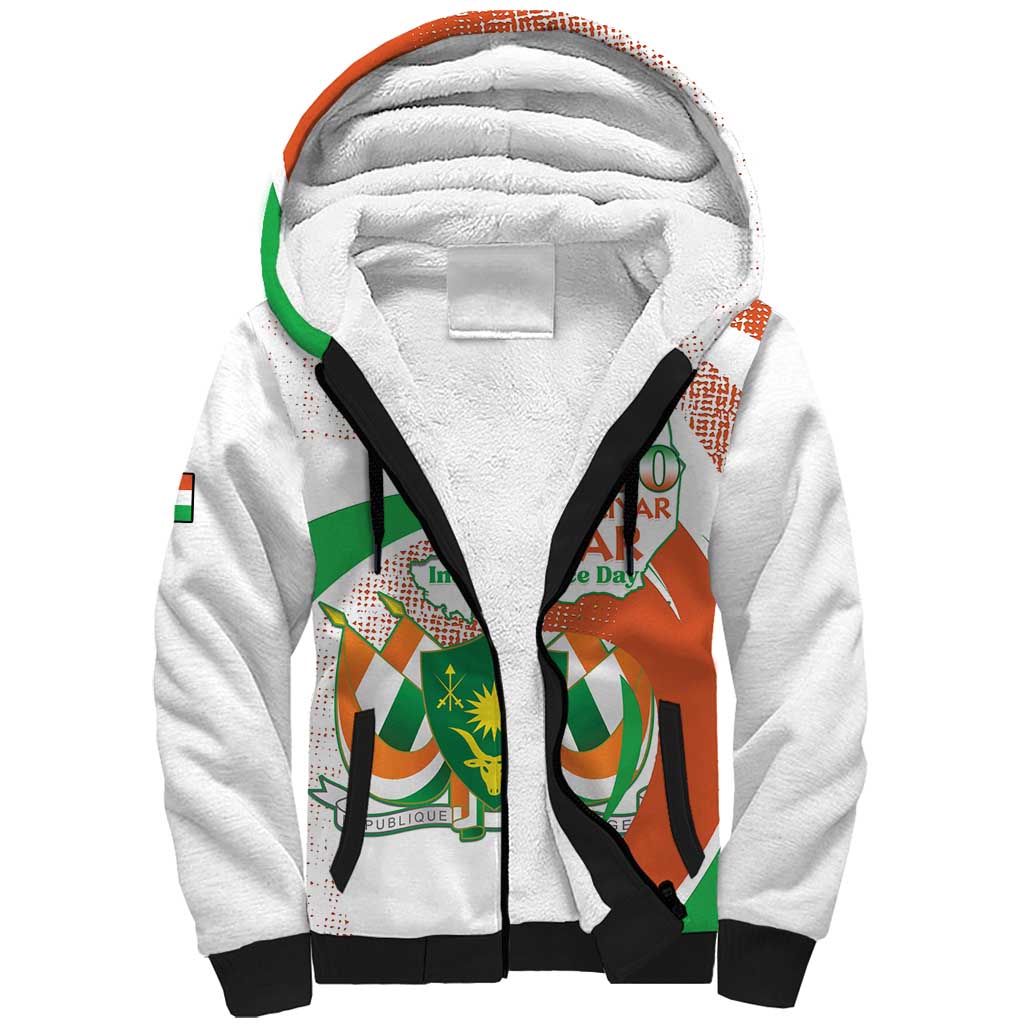 Personalised Niger Sherpa Hoodie 1960 Jamhuriyar Nijar Independence Day