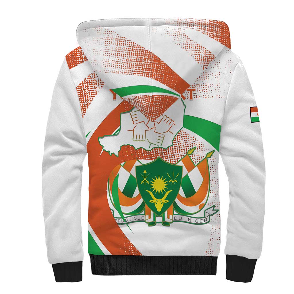 Personalised Niger Sherpa Hoodie 1960 Jamhuriyar Nijar Independence Day