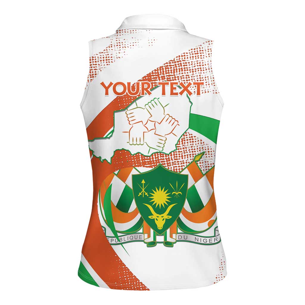 Personalised Niger Women Sleeveless Polo Shirt 1960 Jamhuriyar Nijar Independence Day