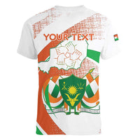 Personalised Niger Women V-Neck T-Shirt 1960 Jamhuriyar Nijar Independence Day