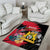 First Empire of Haiti Area Rug Haitian Coat Of Arms 1804-1806 Tropical Flowers