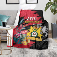 First Empire of Haiti Blanket Haitian Coat Of Arms 1804-1806 Tropical Flowers