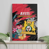 First Empire of Haiti Canvas Wall Art Haitian Coat Of Arms 1804-1806 Tropical Flowers