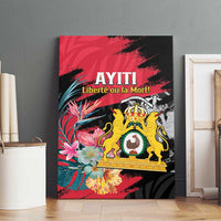 First Empire of Haiti Canvas Wall Art Haitian Coat Of Arms 1804-1806 Tropical Flowers