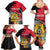 Personalised First Empire of Haiti Family Matching Summer Maxi Dress and Hawaiian Shirt Haitian Coat Of Arms 1804-1806 Tropical Flowers