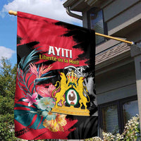 First Empire of Haiti Garden Flag Haitian Coat Of Arms 1804-1806 Tropical Flowers