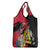 First Empire of Haiti Grocery Bag Haitian Coat Of Arms 1804-1806 Tropical Flowers
