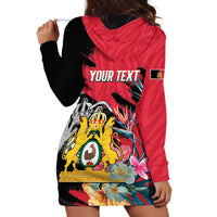Personalised First Empire of Haiti Hoodie Dress Haitian Coat Of Arms 1804-1806 Tropical Flowers