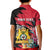 Personalised First Empire of Haiti Kid Polo Shirt Haitian Coat Of Arms 1804-1806 Tropical Flowers