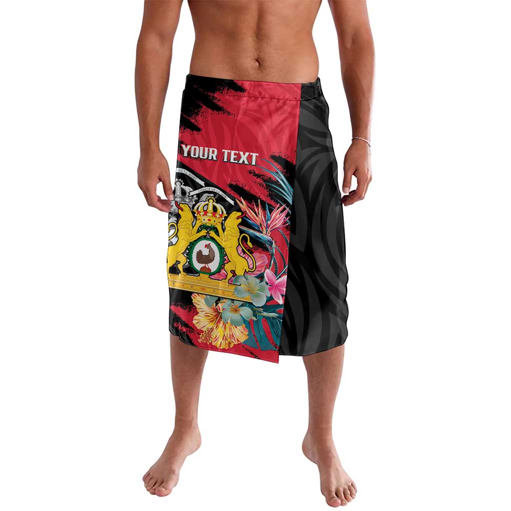 Personalised First Empire of Haiti Lavalava Haitian Coat Of Arms 1804-1806 Tropical Flowers