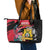 First Empire of Haiti Leather Tote Bag Haitian Coat Of Arms 1804-1806 Tropical Flowers