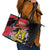 First Empire of Haiti Leather Tote Bag Haitian Coat Of Arms 1804-1806 Tropical Flowers