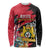 Personalised First Empire of Haiti Long Sleeve Shirt Haitian Coat Of Arms 1804-1806 Tropical Flowers