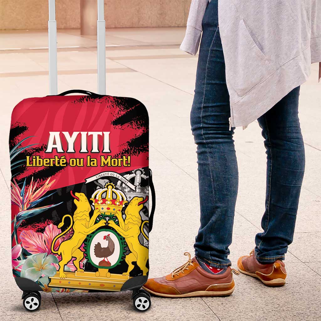 First Empire of Haiti Luggage Cover Haitian Coat Of Arms 1804-1806 Tropical Flowers