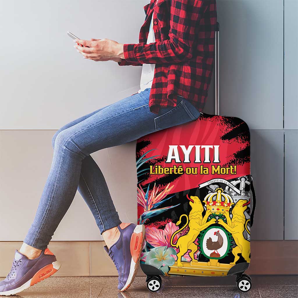 First Empire of Haiti Luggage Cover Haitian Coat Of Arms 1804-1806 Tropical Flowers