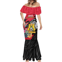 Personalised First Empire of Haiti Mermaid Dress Haitian Coat Of Arms 1804-1806 Tropical Flowers