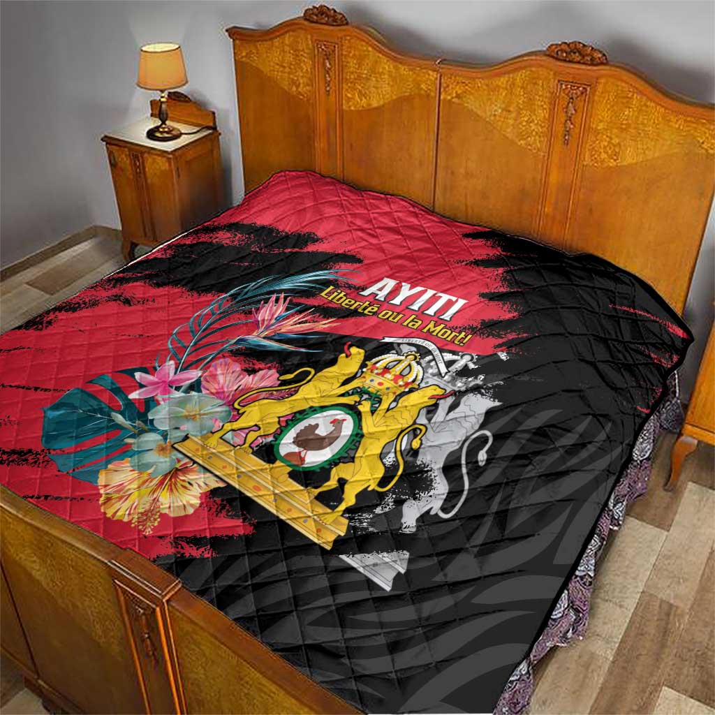 First Empire of Haiti Quilt Haitian Coat Of Arms 1804-1806 Tropical Flowers