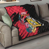 First Empire of Haiti Quilt Haitian Coat Of Arms 1804-1806 Tropical Flowers