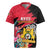 Personalised First Empire of Haiti Rugby Jersey Haitian Coat Of Arms 1804-1806 Tropical Flowers
