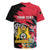 Personalised First Empire of Haiti Rugby Jersey Haitian Coat Of Arms 1804-1806 Tropical Flowers