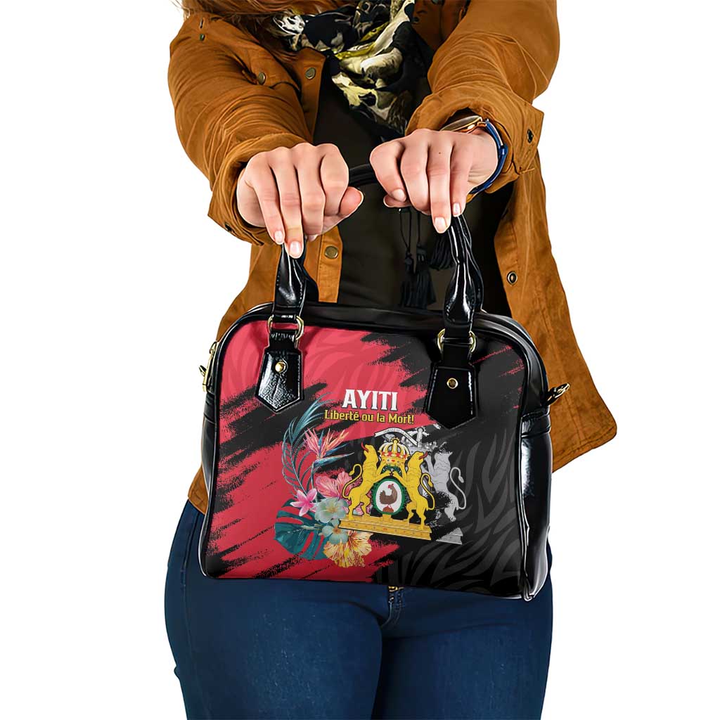 First Empire of Haiti Shoulder Handbag Haitian Coat Of Arms 1804-1806 Tropical Flowers