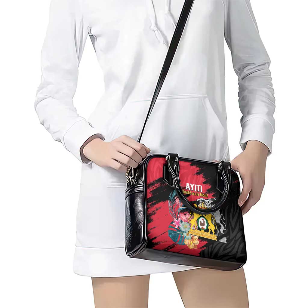 First Empire of Haiti Shoulder Handbag Haitian Coat Of Arms 1804-1806 Tropical Flowers