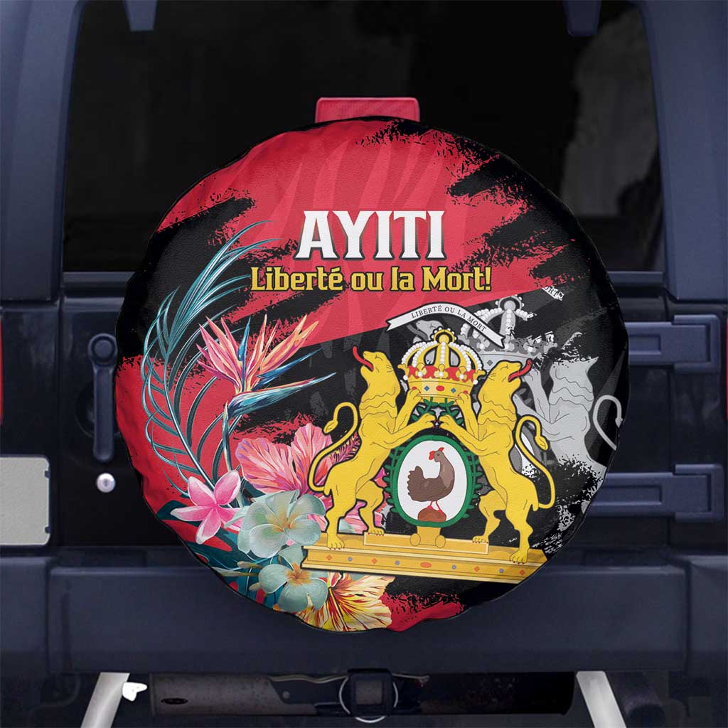 First Empire of Haiti Spare Tire Cover Haitian Coat Of Arms 1804-1806 Tropical Flowers