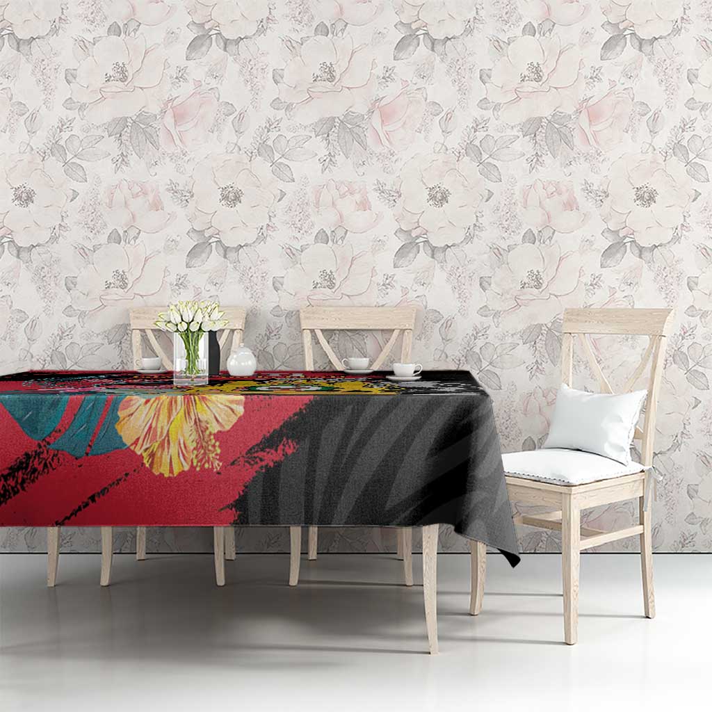 First Empire of Haiti Tablecloth Haitian Coat Of Arms 1804-1806 Tropical Flowers