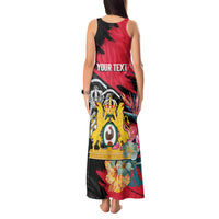 Personalised First Empire of Haiti Tank Maxi Dress Haitian Coat Of Arms 1804-1806 Tropical Flowers