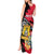 Personalised First Empire of Haiti Tank Maxi Dress Haitian Coat Of Arms 1804-1806 Tropical Flowers