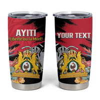 Personalised First Empire of Haiti Tumbler Cup Haitian Coat Of Arms 1804-1806 Tropical Flowers
