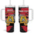 Personalised First Empire of Haiti Tumbler With Handle Haitian Coat Of Arms 1804-1806 Tropical Flowers