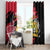 First Empire of Haiti Window Curtain Haitian Coat Of Arms 1804-1806 Tropical Flowers