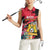 Personalised First Empire of Haiti Women Sleeveless Polo Shirt Haitian Coat Of Arms 1804-1806 Tropical Flowers