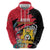 Personalised First Empire of Haiti Zip Hoodie Haitian Coat Of Arms 1804-1806 Tropical Flowers