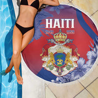 Second Empire of Haiti Beach Blanket Imperial Coat Of Arms 1849-1859 Tropical Flowers