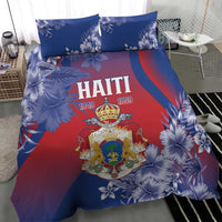 Second Empire of Haiti Bedding Set Imperial Coat Of Arms 1849-1859 Tropical Flowers