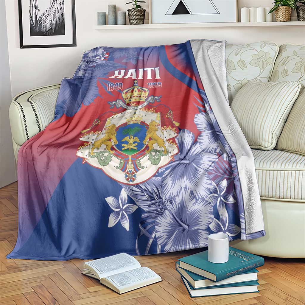 Second Empire of Haiti Blanket Imperial Coat Of Arms 1849-1859 Tropical Flowers