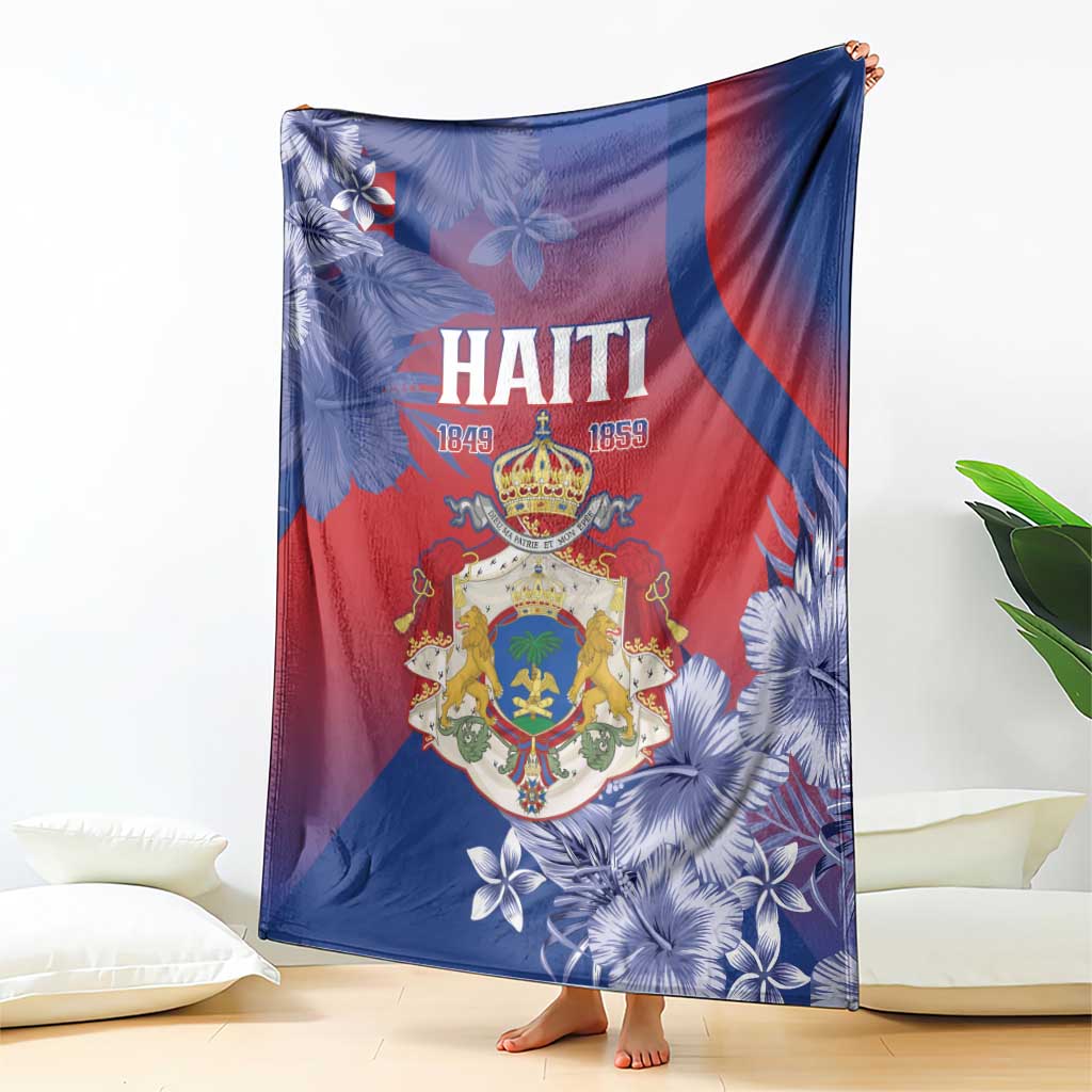 Second Empire of Haiti Blanket Imperial Coat Of Arms 1849-1859 Tropical Flowers