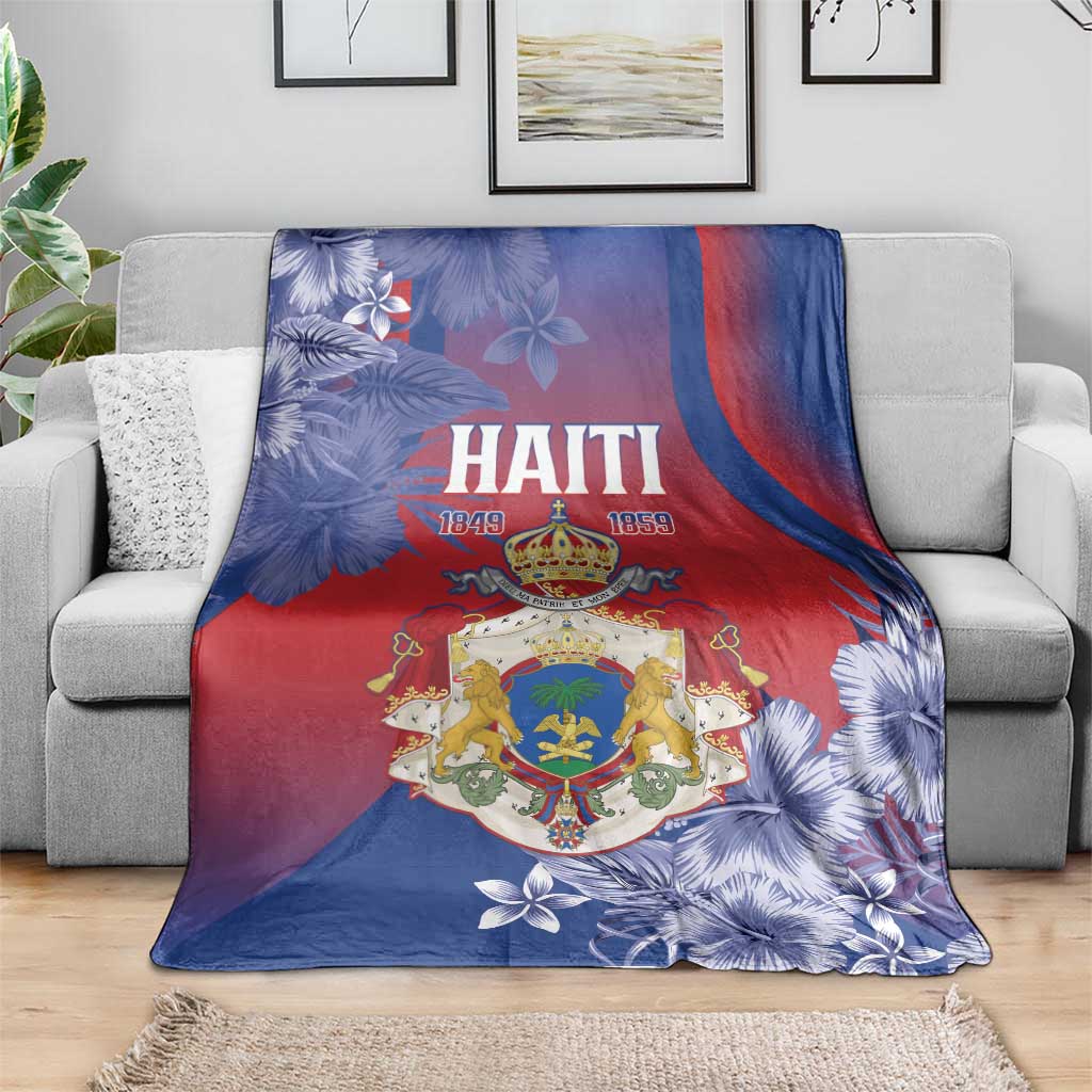 Second Empire of Haiti Blanket Imperial Coat Of Arms 1849-1859 Tropical Flowers