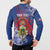 Personalised Second Empire of Haiti Button Sweatshirt Imperial Coat Of Arms 1849-1859 Tropical Flowers