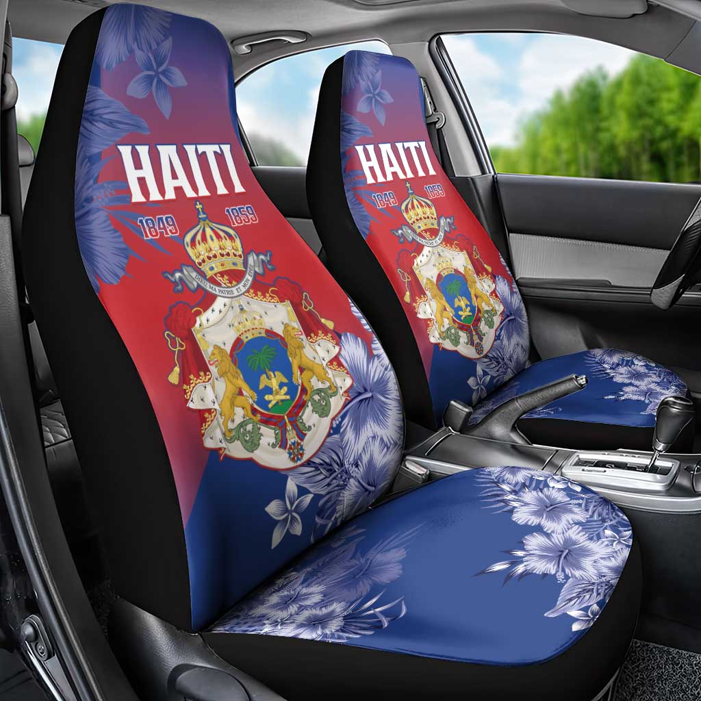 Second Empire of Haiti Car Seat Cover Imperial Coat Of Arms 1849-1859 Tropical Flowers