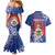 Personalised Second Empire of Haiti Couples Matching Mermaid Dress and Hawaiian Shirt Imperial Coat Of Arms 1849-1859 Tropical Flowers