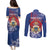 Personalised Second Empire of Haiti Couples Matching Puletasi and Long Sleeve Button Shirt Imperial Coat Of Arms 1849-1859 Tropical Flowers