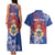 Personalised Second Empire of Haiti Couples Matching Tank Maxi Dress and Hawaiian Shirt Imperial Coat Of Arms 1849-1859 Tropical Flowers